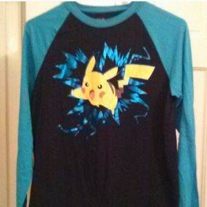 Pokemon Long Sleeve Raglan Tee Youth XL